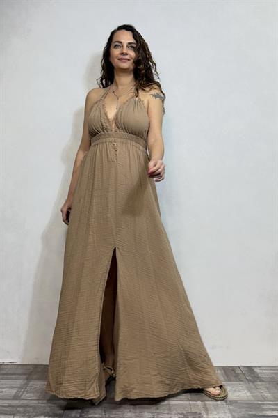 Blanca Lilith Elbise - Praline Kahve