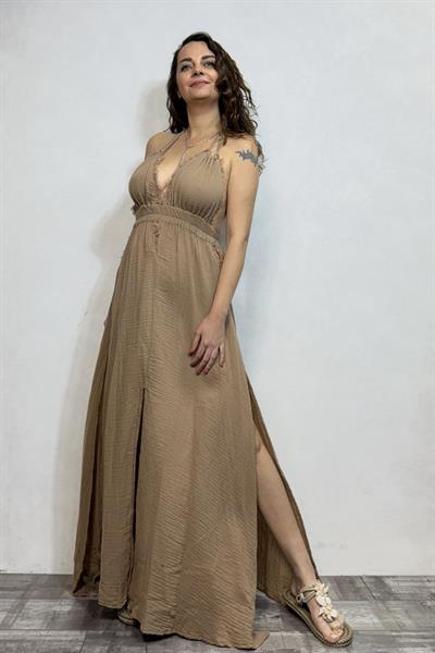 Blanca Lilith Elbise - Praline Kahve