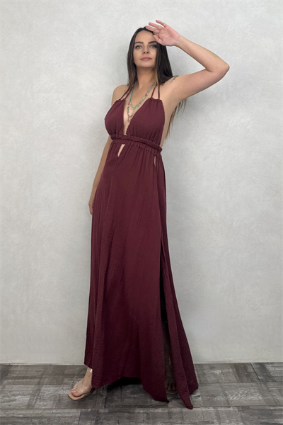 Blanca Lilith Elbise - Ruby Wine Bordo