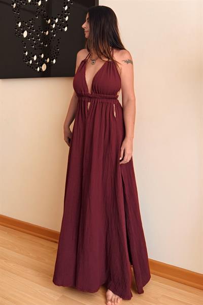 Blanca Lilith Elbise - Ruby Wine Bordo
