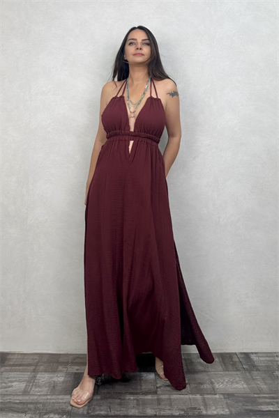 Blanca Lilith Elbise - Ruby Wine Bordo