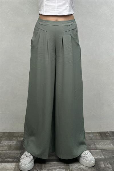 Locca Bol Paça Pantolon - Çağla Yeşili