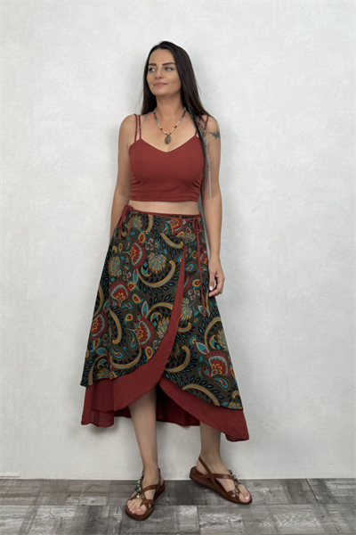 Luna Crop Bluz- Kiremit