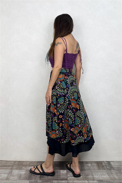 Luna Crop Bluz- Mor