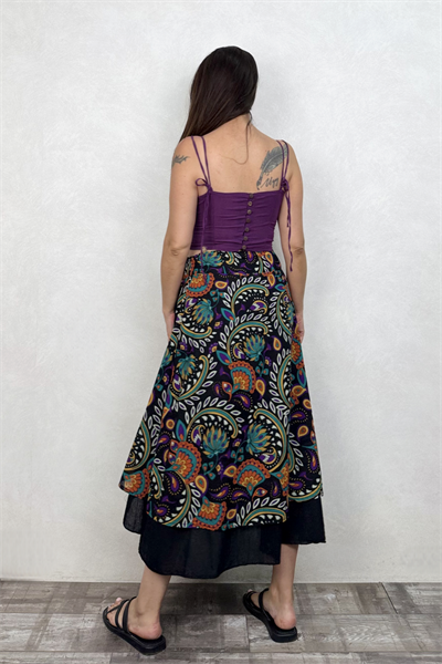 Luna Crop Bluz- Mor