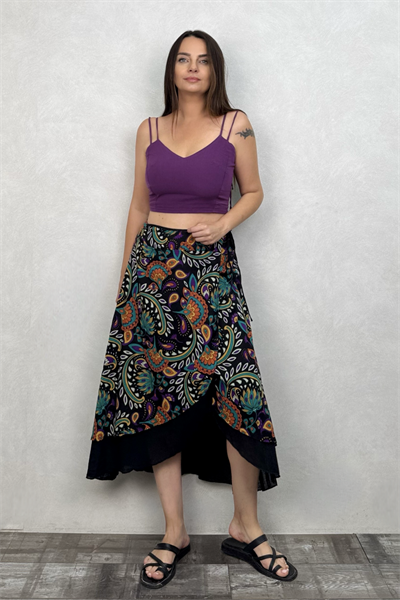Luna Crop Bluz- Mor