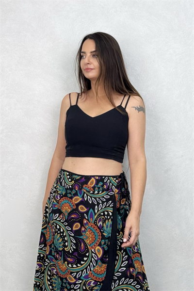 Luna Crop Bluz- Siyah