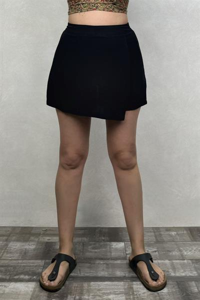 Mayra Mini Şortlu Etek - Siyah