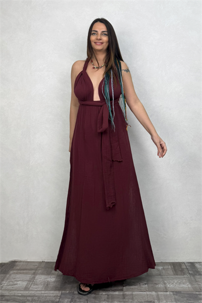 Blanca Meis Elbise - Ruby Wine Bordo