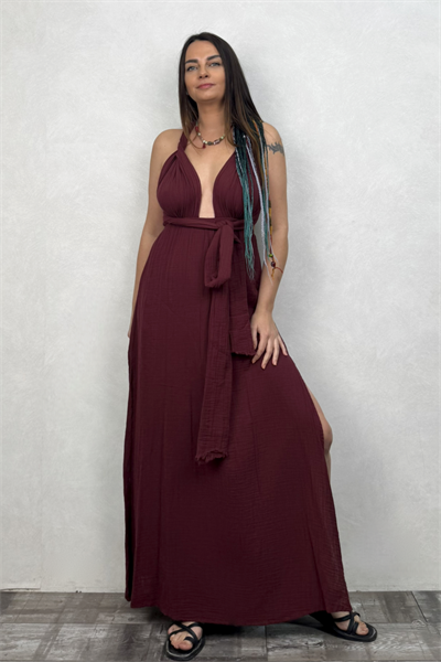 Blanca Meis Elbise - Ruby Wine Bordo