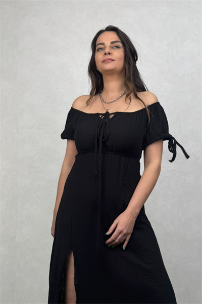 Blanca Melena Elbise - Siyah