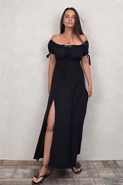 Blanca Melena Elbise - Siyah