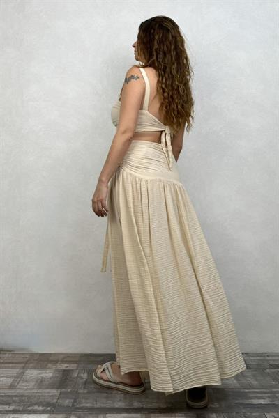 Mezula Drape Müslin Takım - Bej