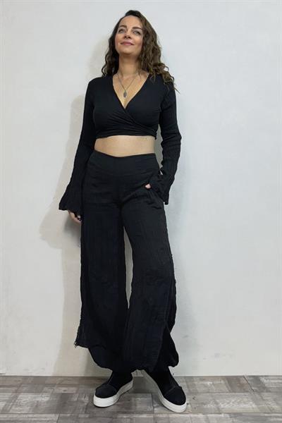 Mia Müslin Bluz - Siyah