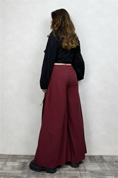 Midas Geniş Paça Pantolon - Bordo