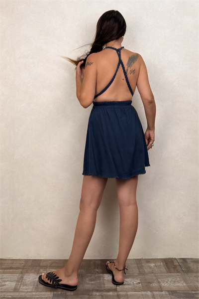 Blanca Mojo Nature Elbise - Midnight Navy Lacivert