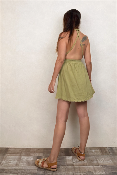Blanca Mojo Nature Elbise - Sage Green Yeşil