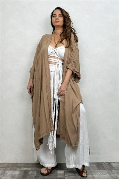 Moneta Uzun Kaftan  Praline - Kahve