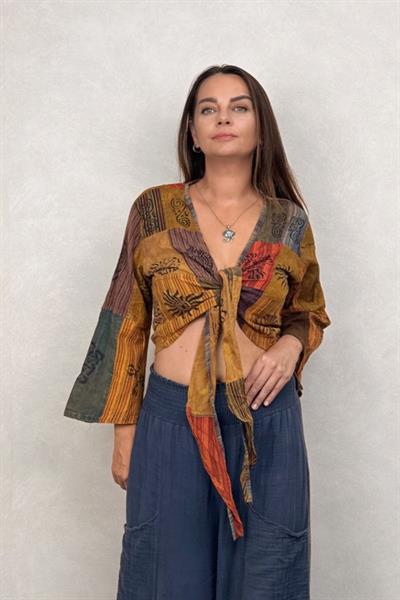 Nepal Patch Bolero Bluz - Çok Renkli