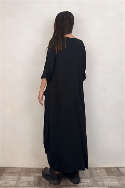 Nilda Cepli Salaş Maxi Elbise - Siyah