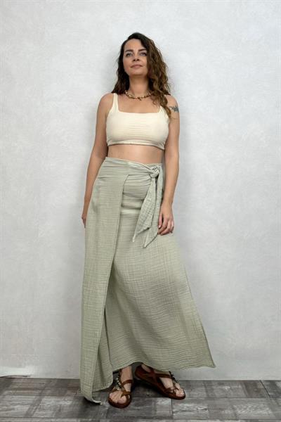 Olinda Müslin Etek Sea Green - Su Yeşili