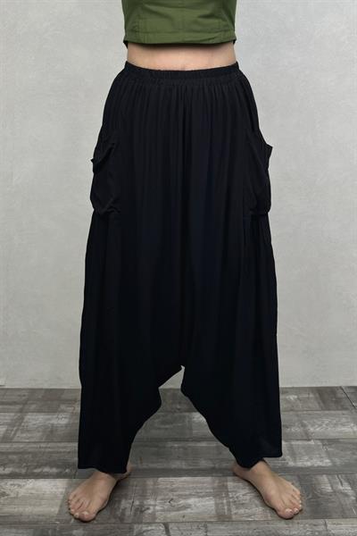 Paja Şalvar Pantolon - Siyah