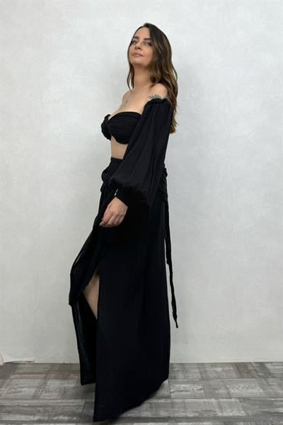 Penelope Müslin Takım - Siyah