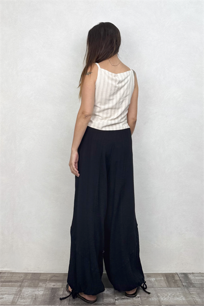 Petra Müslin Pantolon Siyah - Siyah