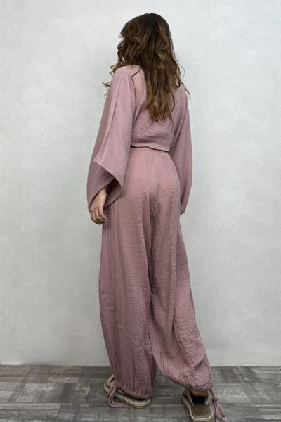 Petra Müslin Pantolon Wood Rose - Yaban Gülü