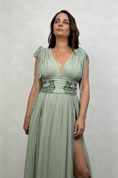 Blanca Şahmeran Elbise - Mint Yeşil