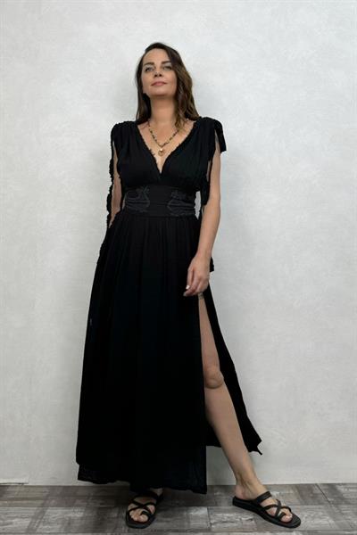 Blanca Şahmeran Elbise - Siyah