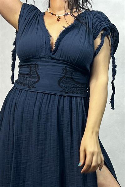 Blanca  Şahmeran Elbise - Midnight Navy Lacivert