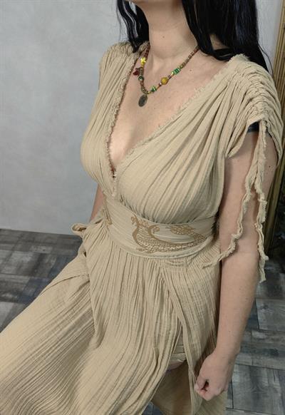 Blanca Şahmeran Elbise - Sand Kum Beji
