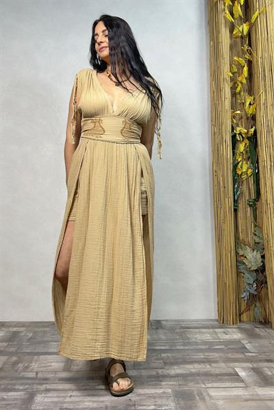 Blanca Şahmeran Elbise - Sand Kum Beji