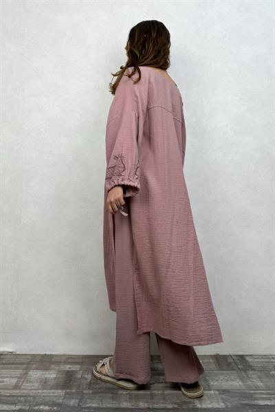 Şahmeran Müslin Kaftan Wood Rose - Yaban Gülü