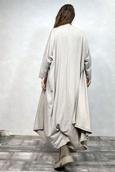 Salaş Uzun Kaftan  - Taş Rengi