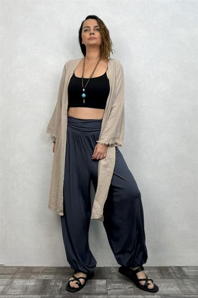Soly Nature Müslin Bolero Bluz - Bej