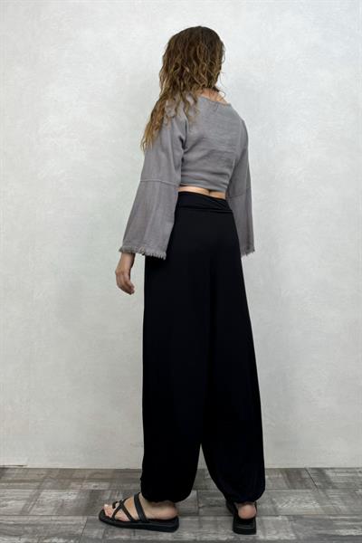 Soly Nature Müslin Bolero Bluz Dark Grey - Antrasit