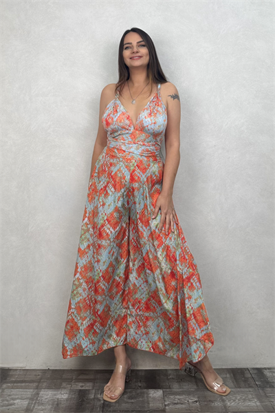Trieste İpek Tulum - Silver Orange