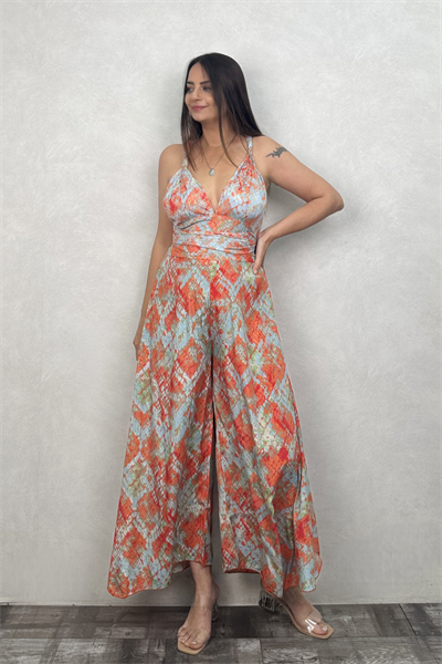 Trieste İpek Tulum - Silver Orange