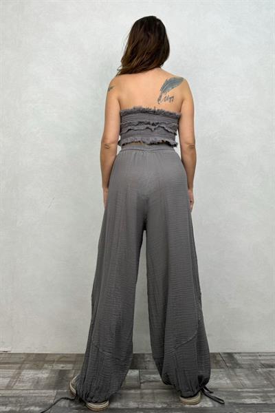 Tufty Müslin Crop Dark Grey - Antrasit