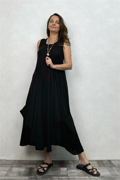 Blanca Venilla Elbise - Siyah