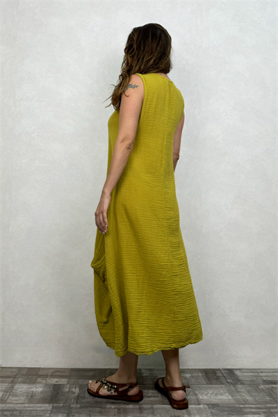 Blanca Venilla Elbise - Golden Olive Limon Küfü