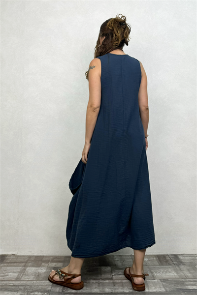 Blanca Venilla Elbise - Midnight Navy Petrol