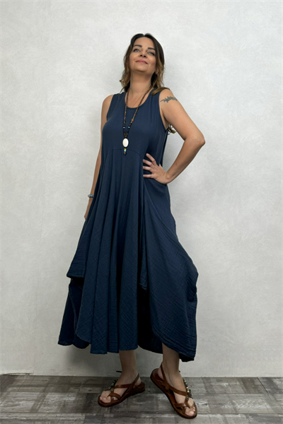 Blanca Venilla Elbise - Midnight Navy Petrol