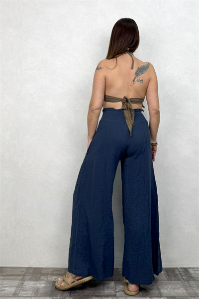 Vialis Fırfırlı Crop Neutral Brown - Doğal Kahve
