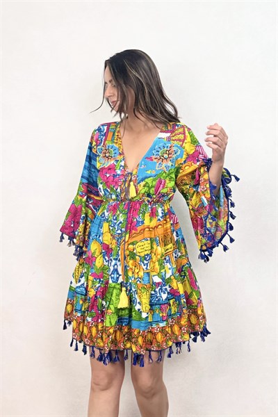 Antica Sartoria Tasarım Elbise - Sarı