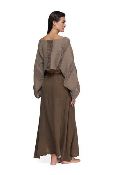 Blanca Bia Premium Bluz -Neutral Brown Doğal Kahve