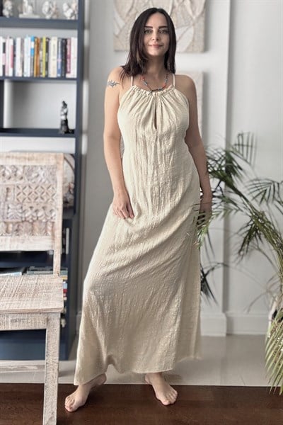 Blanca Calisto Elbise  - Bej