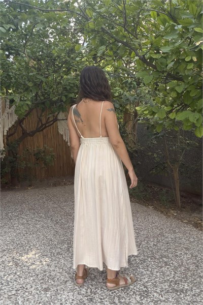 Blanca Gaia Clio Elbise - Llia Bej
